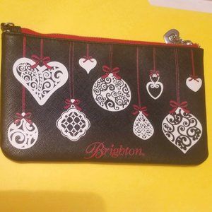 New Brighton Love Notes Happy Love Joy Peace Wristlet Pouch NWOT  🖤🤍💖